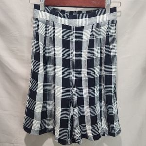 Intriguing Threads Vintage 70s Black White Plaid High Waisted Shorts